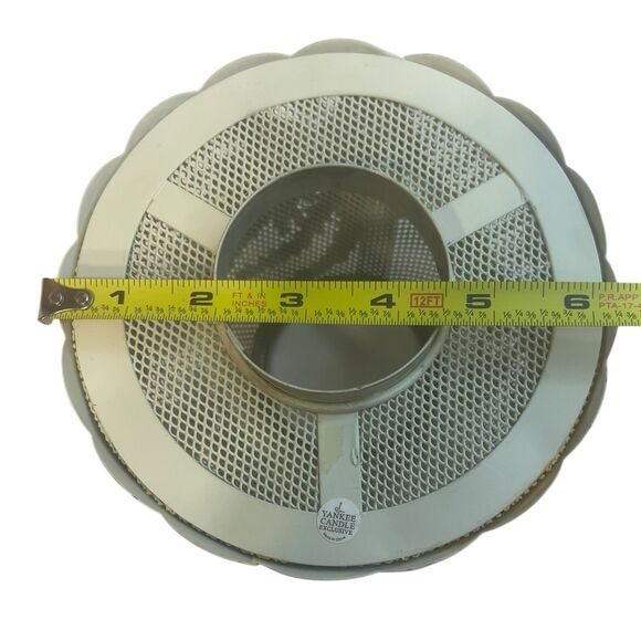 Yankee Candle Topper Metal Mesh Garden Floral Shade 6" Rare Retired - Picture 7 of 10